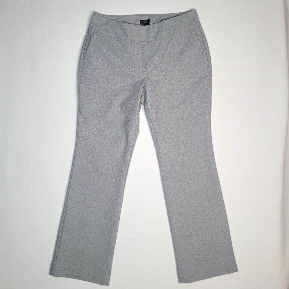 Ann Taylor Factory Curvy Gray Trousers 6P Petite Career Pants